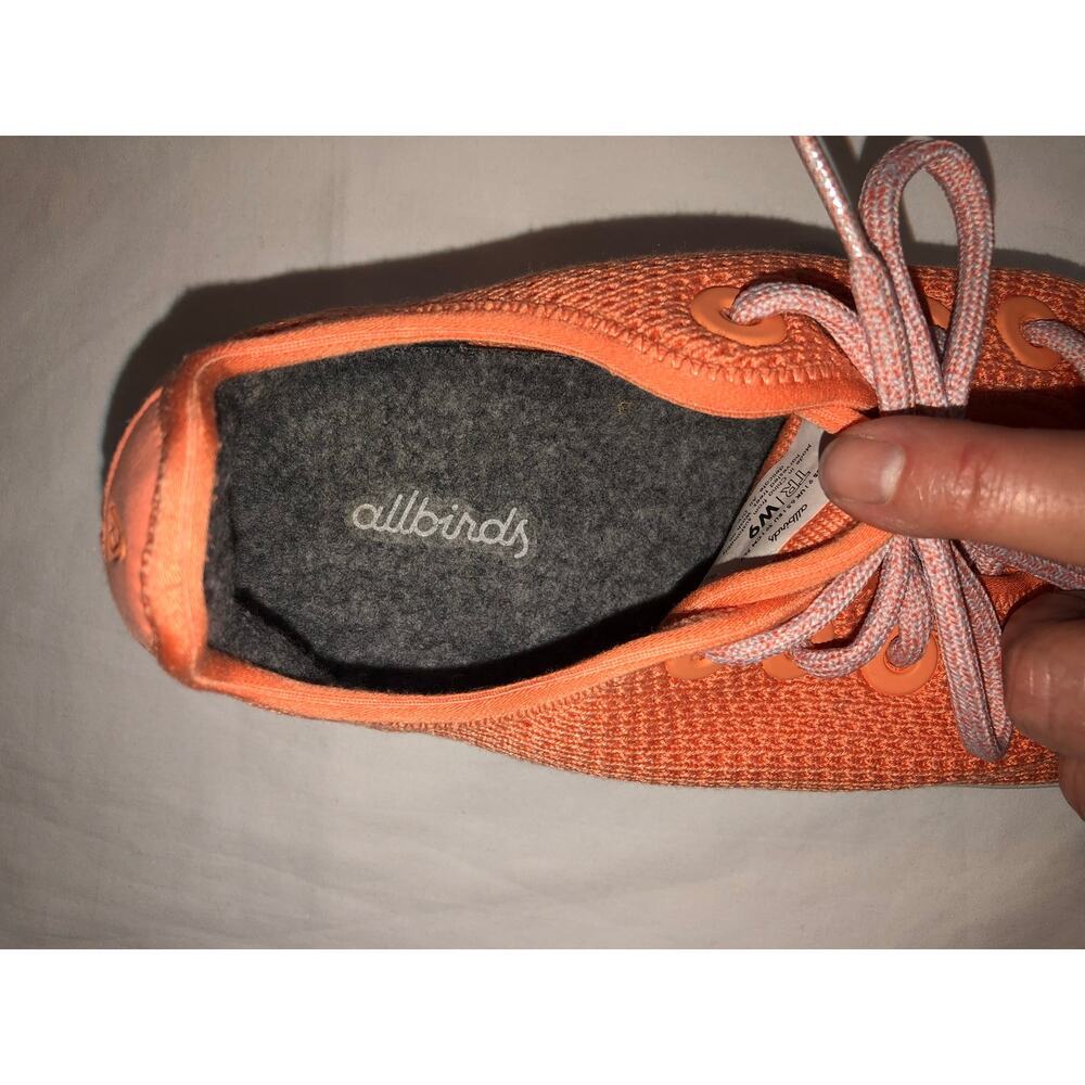 Allbirds Shoes Tree Runner Size 9 Womens Orange Sneaker Lace Up Walking Summer - Picture 2 of 10